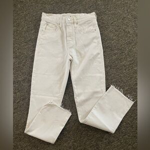 FRANK & EILEEN Jeans W 25 Cork Everyday Natural Button Fly Raw Hem